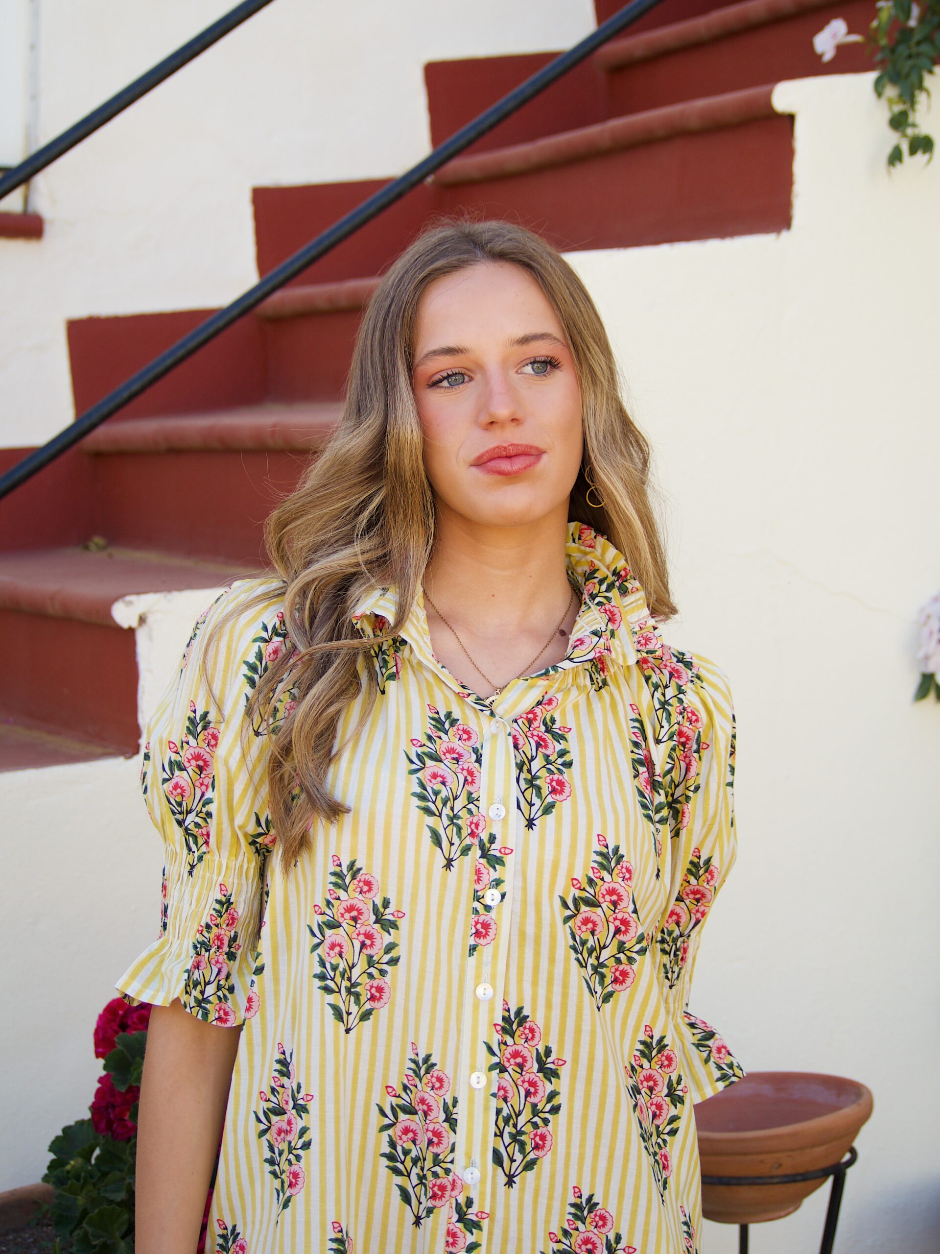 Vestido Estampado Floral Amarillo